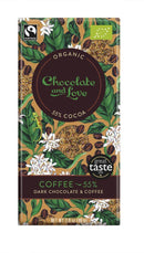 Organic Dark Chocolate with Coffee 55% - 80g - Chocolate and Love