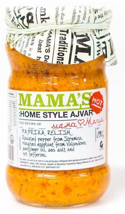 Mama's: Ajvar Hot Roasted Red Pepper Spread - 290g - Wholefood Earth®
