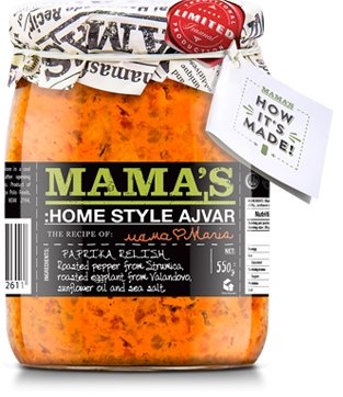 Mama's: Ajvar Mild Roasted Red Pepper Spread - 550g - Wholefood Earth® - 5310146002611