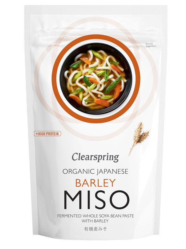 Organic Japanese Barley Miso Paste - Pasteurised - 300g - Clearspring