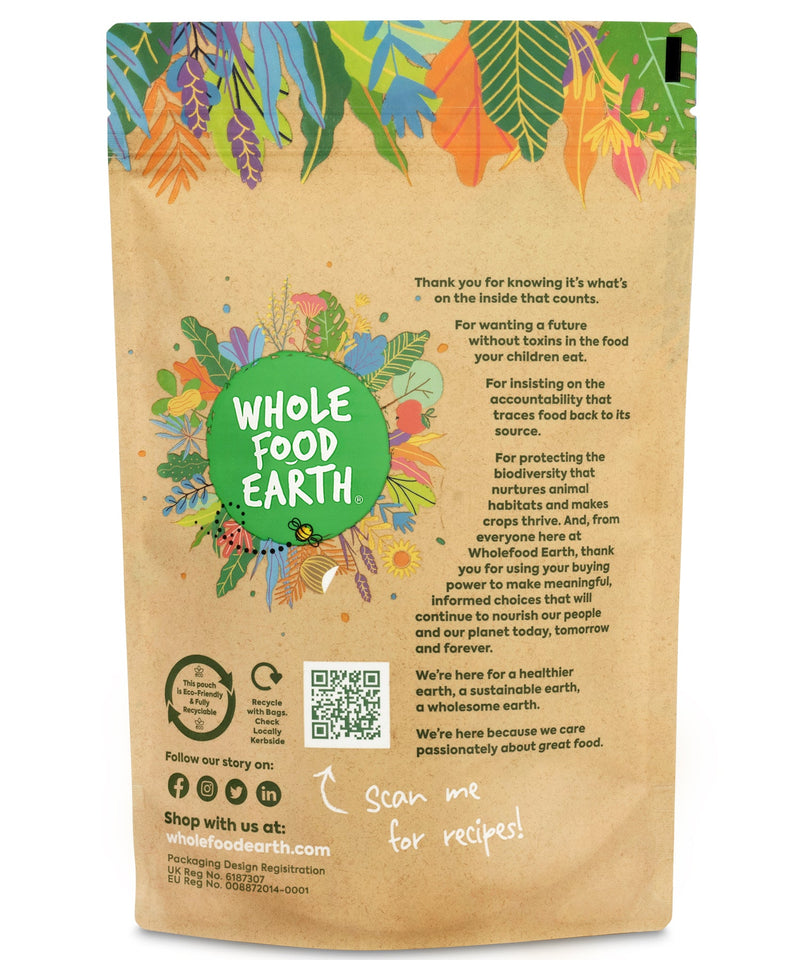 Organic Almonds Whole | Raw | GMO Free | Vegan | High Fibre | Source of Protein - Wholefood Earth® - 5060470140182