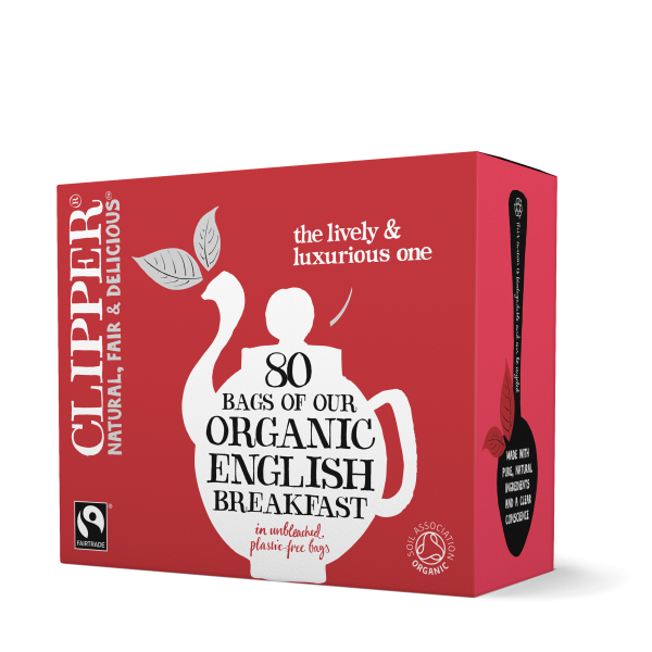 Organic Fairtrade English Breakfast Tea - 80 Bags - Clipper