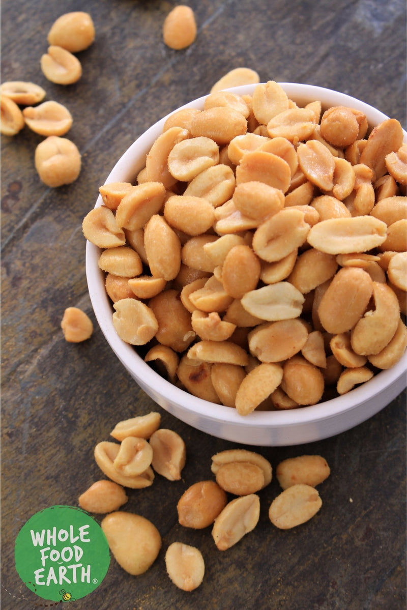 Wholefood Earth: Baked Peanuts No Salt | GMO Free | Vegan | Dairy Free | No Added Sugar - Wholefood Earth® - 5056351406362
