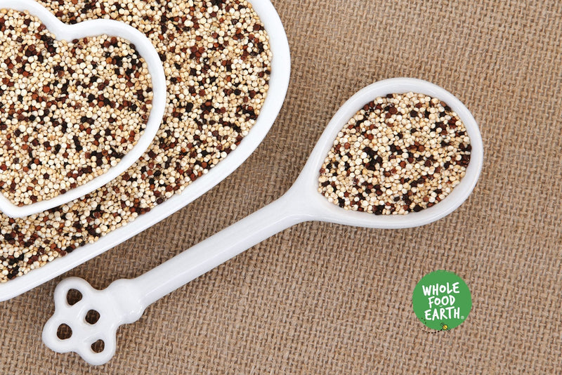 Wholefood Earth: Organic Quinoa Grain (Tricolour) | Raw | GMO Free | Vegan - Wholefood Earth®