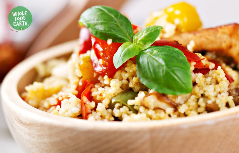 Wholefood Earth: Wholemeal Cous Cous | GMO Free | Vegan | Dairy Free | No Added Sugar - Wholefood Earth® - 5056351402869